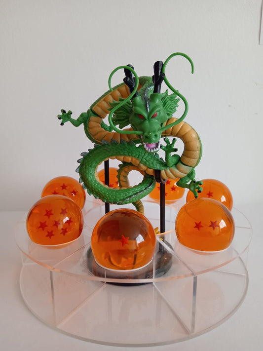 COLECCIÓN COMPLETA  (DRAGÓN 🐲+ CAJA X 7 ESFERAS🌕 + BASE ACRILICA PARA ESFERAS)