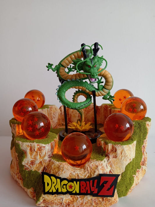 COLECCIÓN COMPLETA  (DRAGÓN 🐲+ CAJA X 7 ESFERAS🌕 + BASE MONTAÑOSA🏔️)